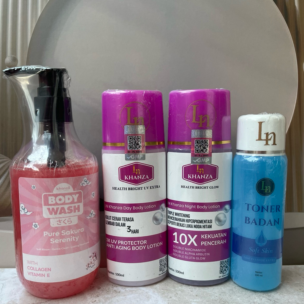 Paket Lengkap LN Ungu Lotion Eksfoliasi BPOM