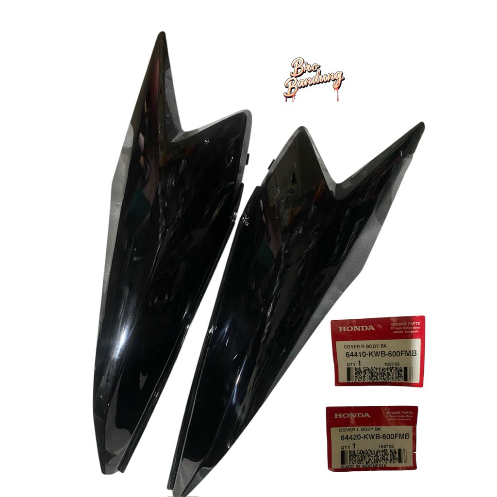 Cover Body Set Kanan Kiri Honda Blade Old Lama Hitam - 64420KWB600FMB/64410KWB600FMB Original AHM 10