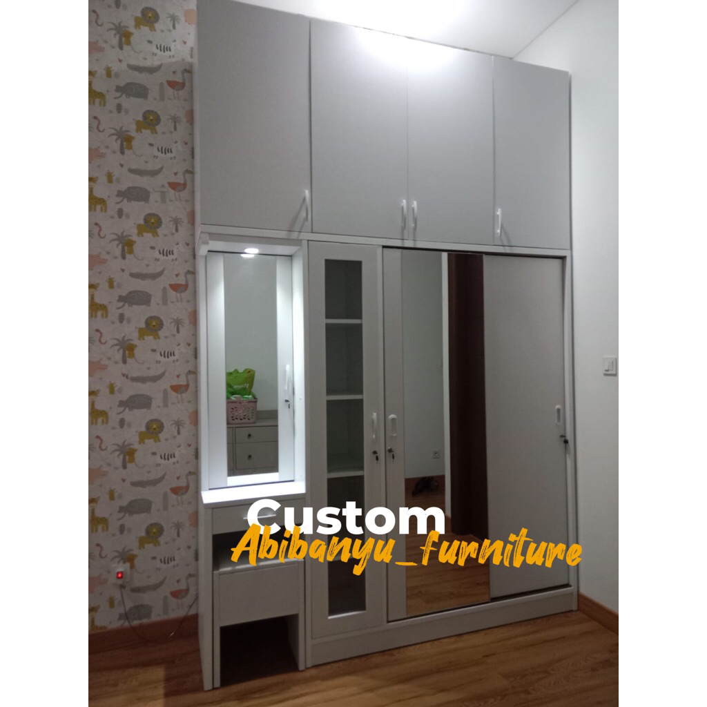 LEMARI CUSTOM+KABINET+MEJA RIAS+RUANG KACA