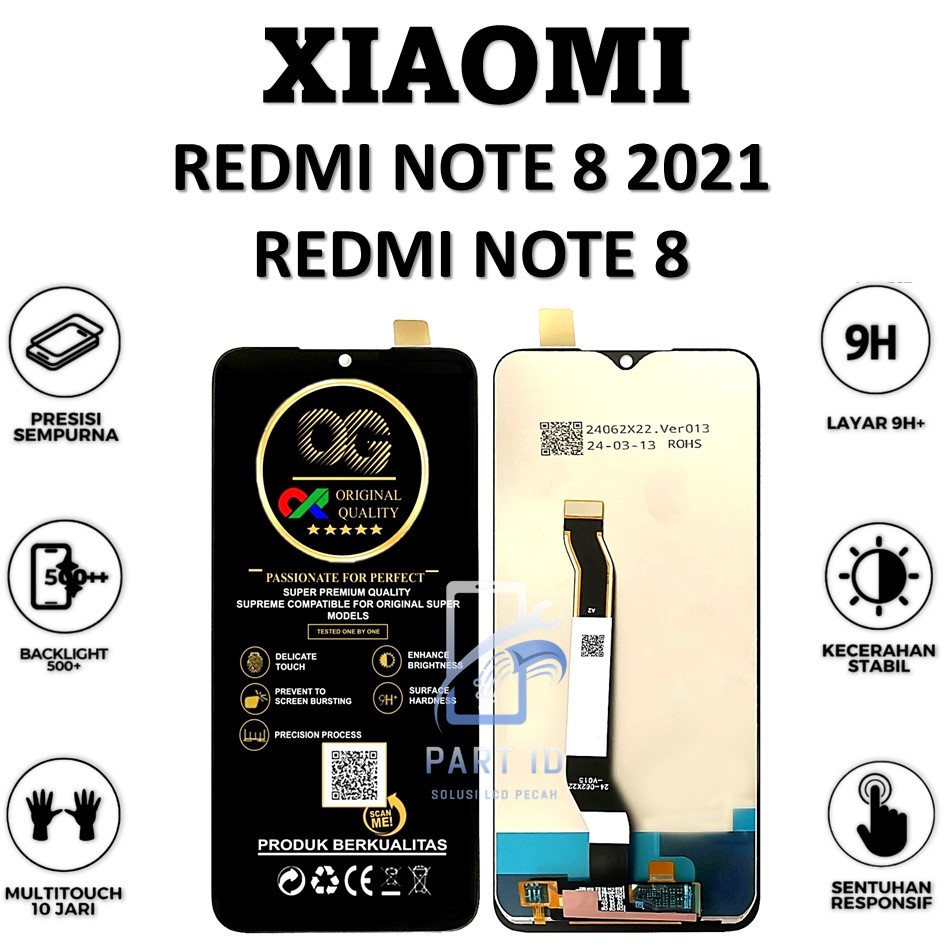 LCD TOUCHSCREEN REDMI NOTE 8 2021 / REDMI NOTE 8 COMPLETE ORIGINAL 100% FULLSET