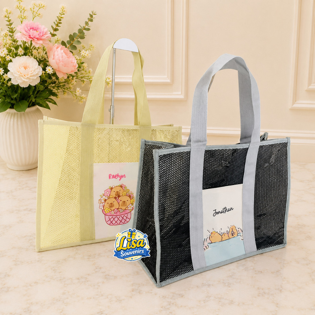LALA NET TOTEBAG SOUVENIR GOODIEBAG CUSTOM DESIGN ULANGTAHUN HAMPERS