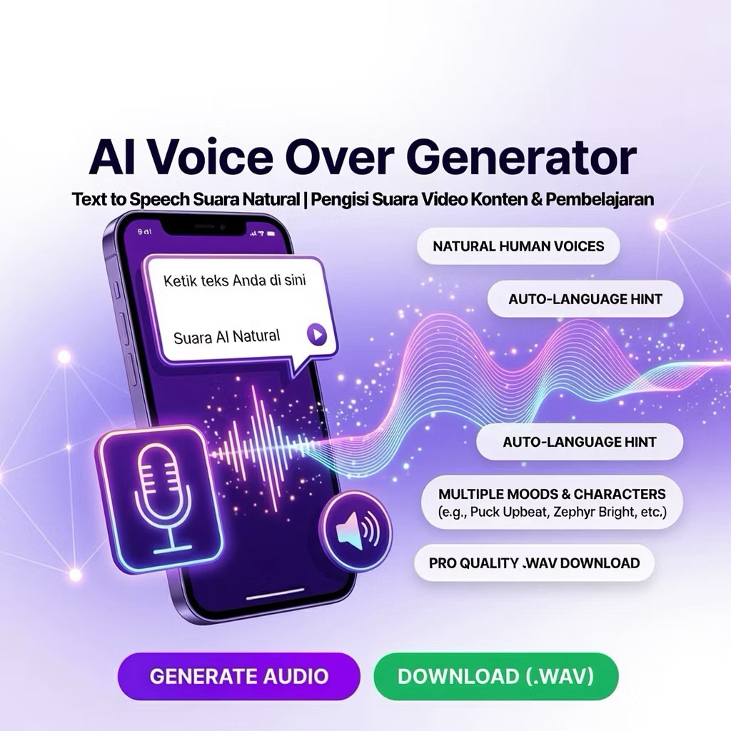 OHANVOICE 3.0 Aplikasi AI Voice Over Premium Text To Speech Indonesia Natural - Lisensi Lifetime Sek