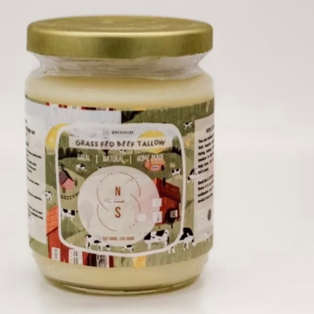 Beef Tallow 220ml | Grassfed | Minyak Lemak Sapi