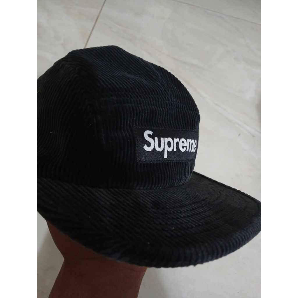SUPREME CAMP CAP CORDUROY BLACK