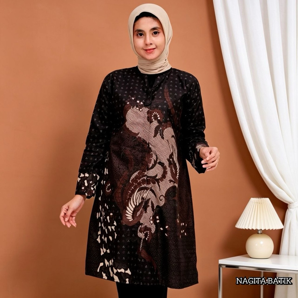 Nagita Batik - Tunik Batik Wanita Premium Formal Kantor Elegan