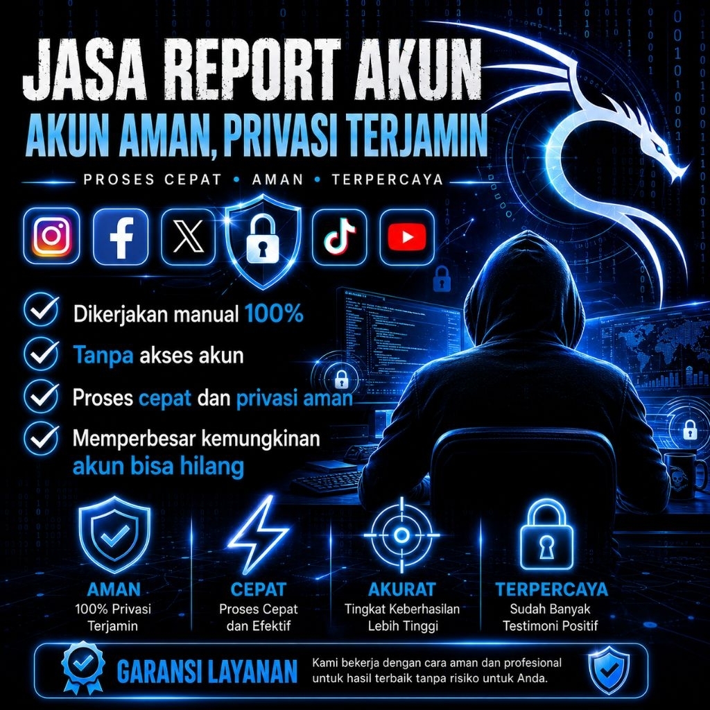 Jasa Laporkan Report Akun / Postingan Semua Social media Instagram Tiktok Facebook X Youtube Twitter