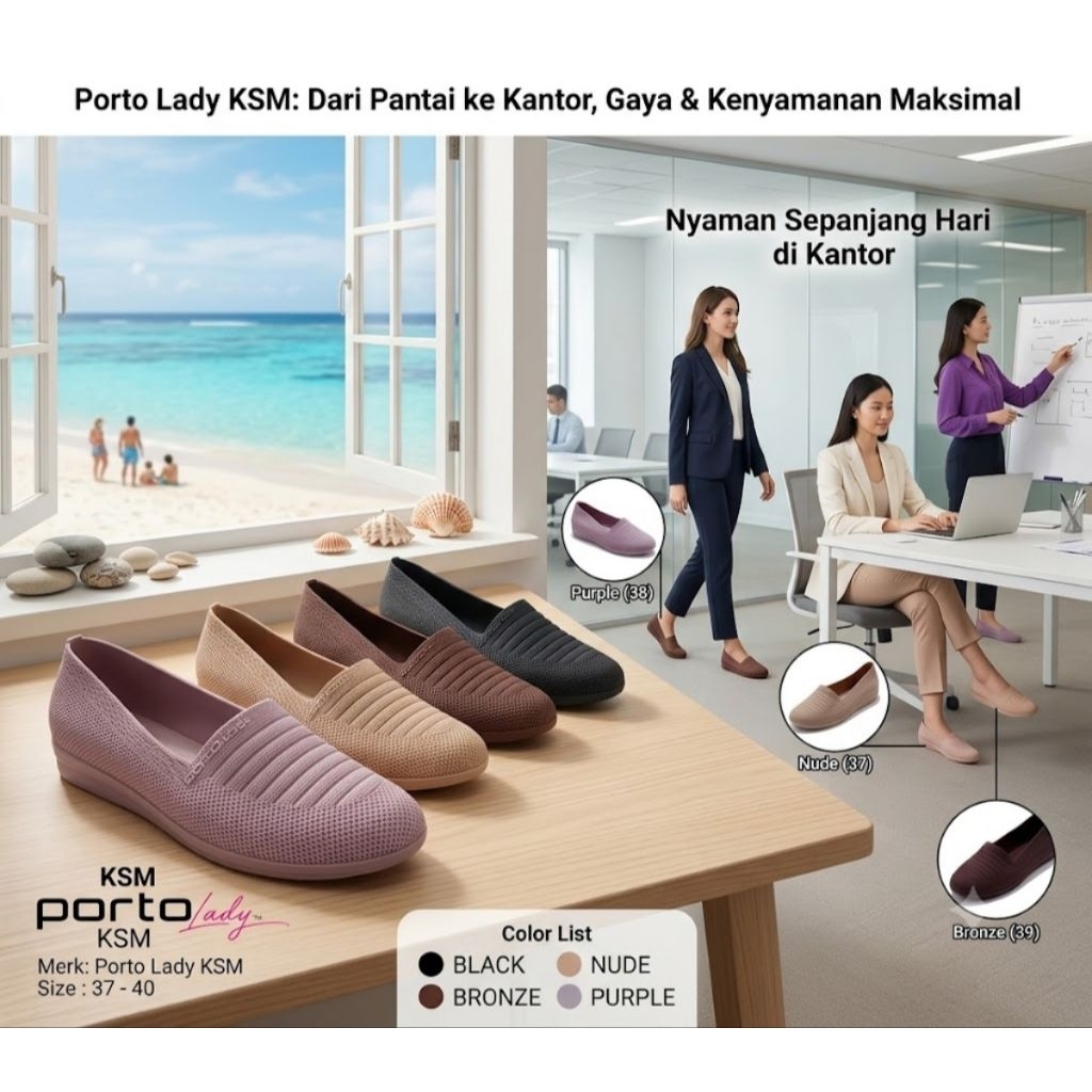 Porto Lady KSM-Sepatu Flat Wanita