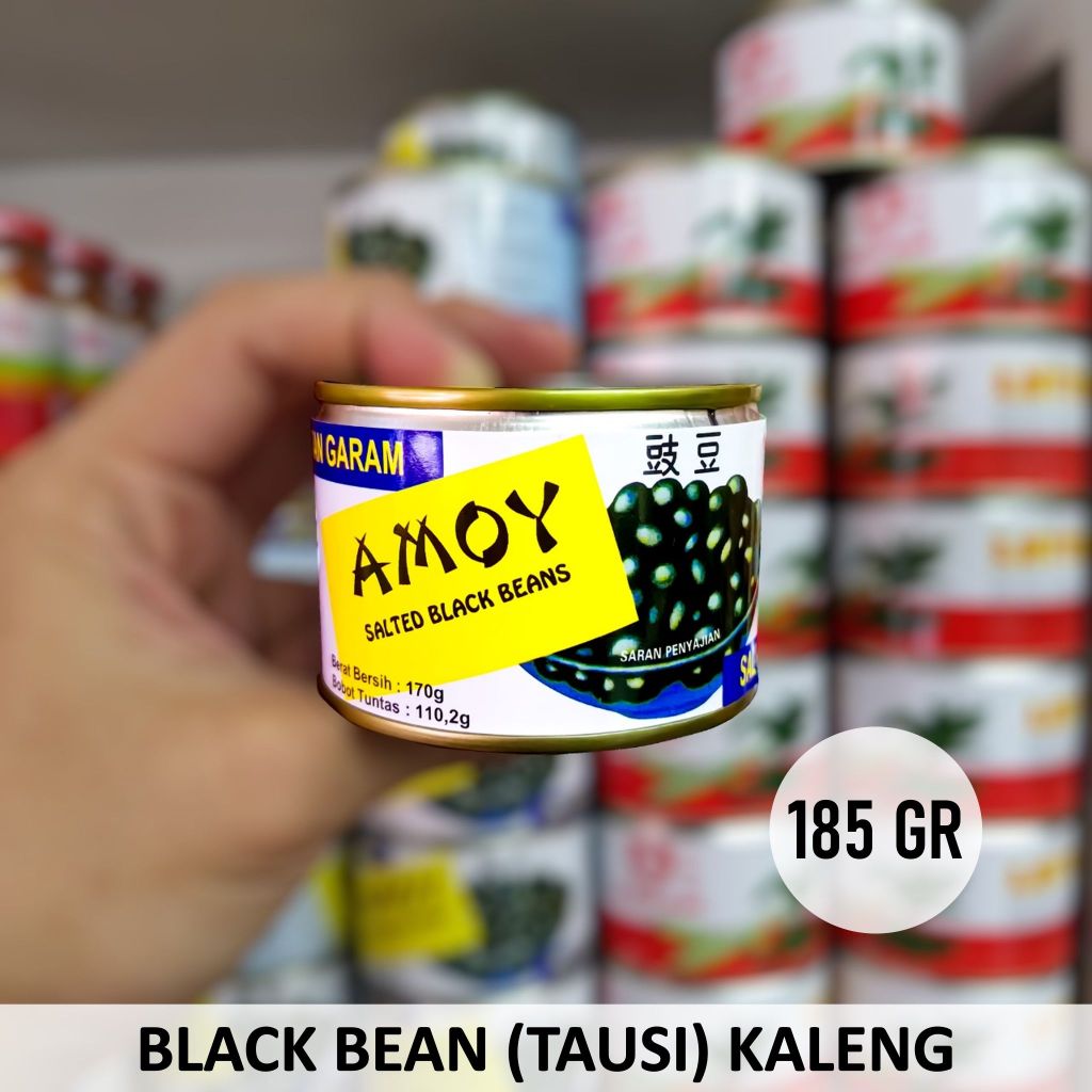 Tausi Amoy Kaleng 185 gr Black Bean / Kacang Kedelai Hitam / Makanan Kaleng Vegetarian