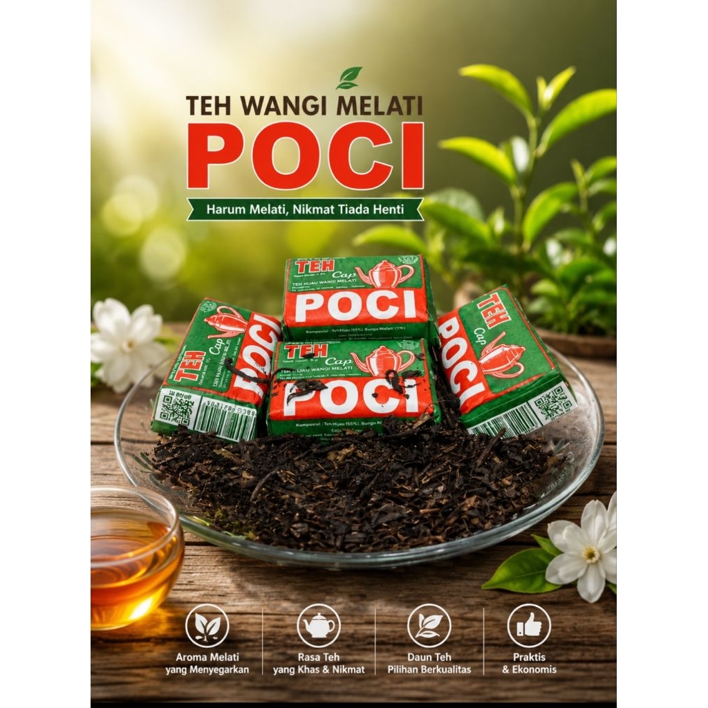 TEH POCI HIJAU_TEH ISI 10 BUNGKUS_TEH WANGI_TEH MELATI_TEH HIJAU_TEH POCI_TEH BUBUK_TEH HERBAL