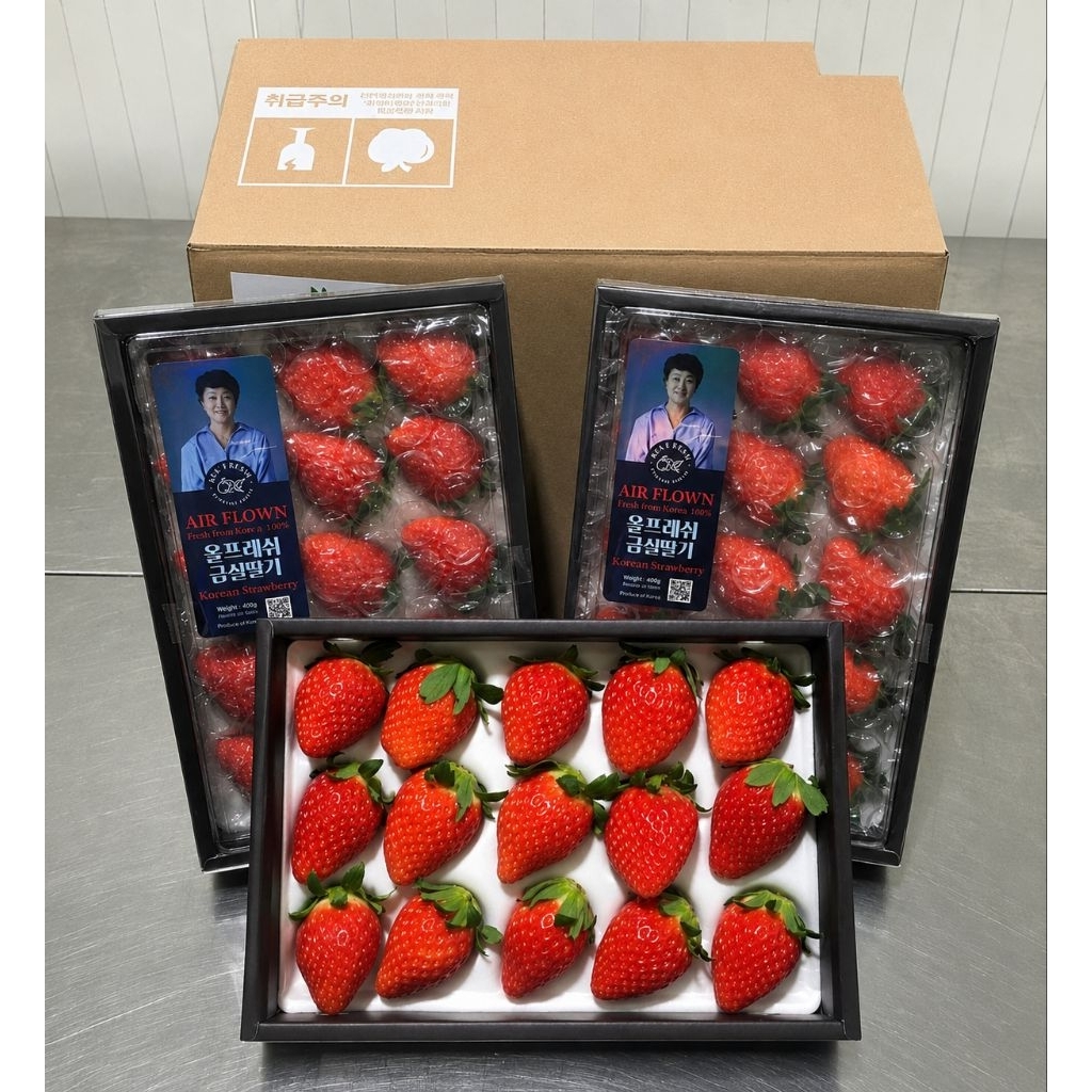 Strawberry Ahjumma Korea | Strawberry Korea size besar 1 pack