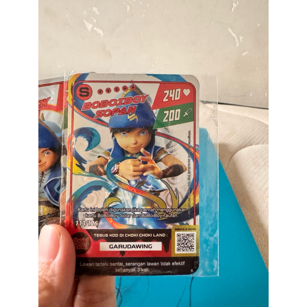 Kartu Boboiboy Sopan