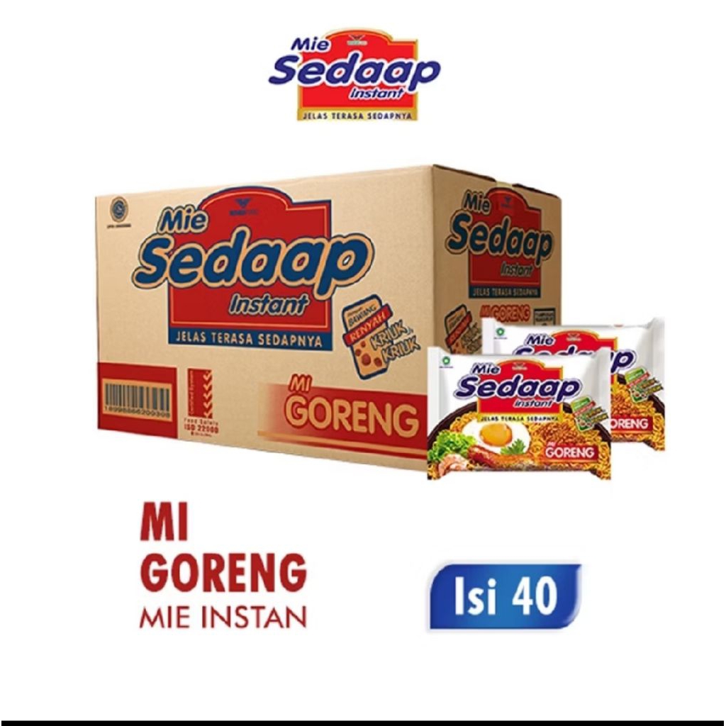 mie sedap 1 dus isi 40 pcs mie sedap goreng