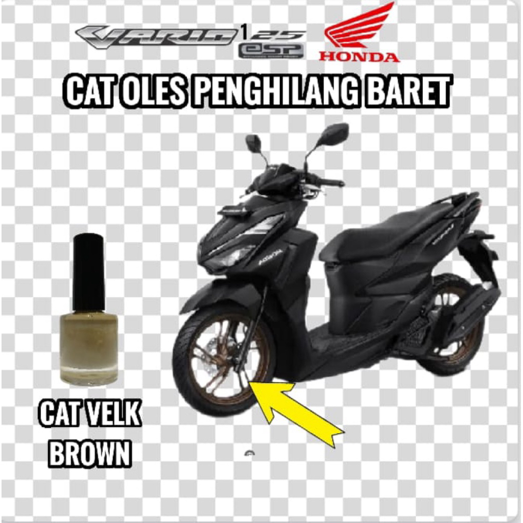Cat Oles Velg Velk Brown Coklat  Penghilang Baret Motor Honda Vario 125 New