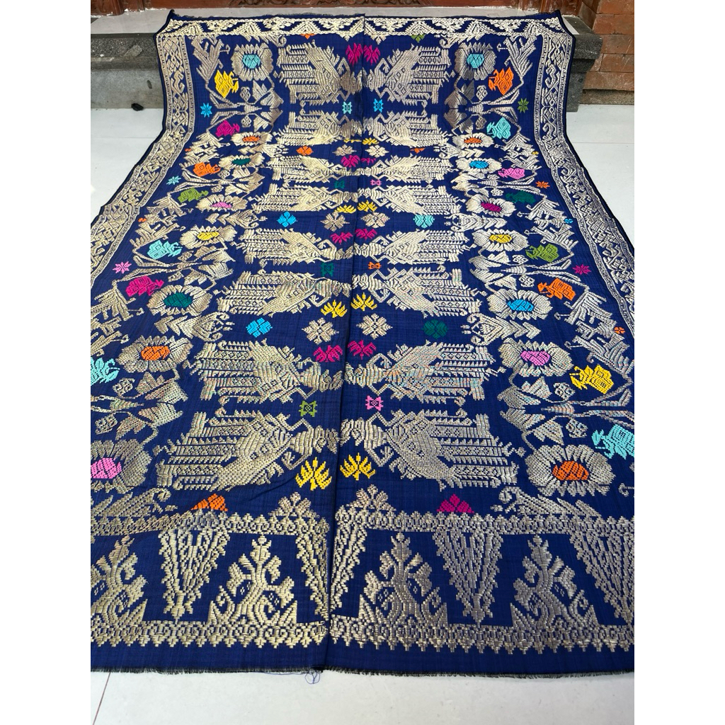 Kamen Songket Banyumas Cendana Warna Dasar Navy
