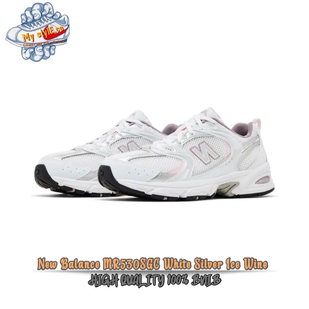 Sepatu Sneakers Wanita New Balance 530 White Silver Ice Wine - NB MR530SGC