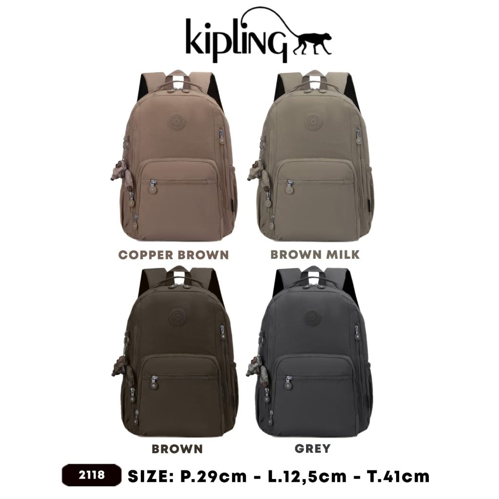 Ransel kipling 2118 tas kantoran tas banyak ruang wanita pria