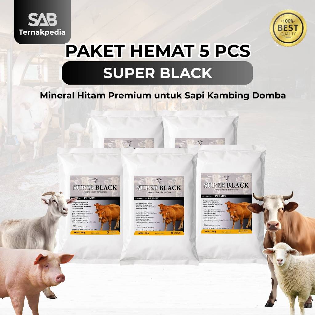 Super Black 1 Kg - Mineral Super Black Ternak - Mineral Hitam Ternak - Mirip Salpro Mix
