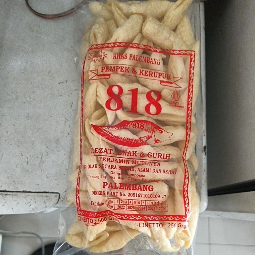 Kerupuk Ikan Super Buncis 818 Asli Palembang 250gr