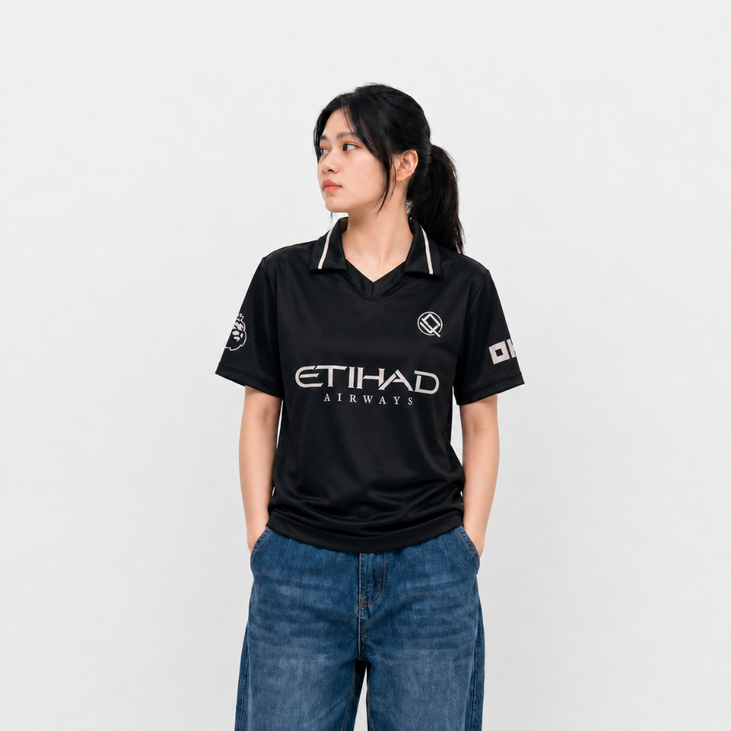 Jersey Retro Manchester City Fantasy / Jersey Vintage / Kaos Fantasy Retro