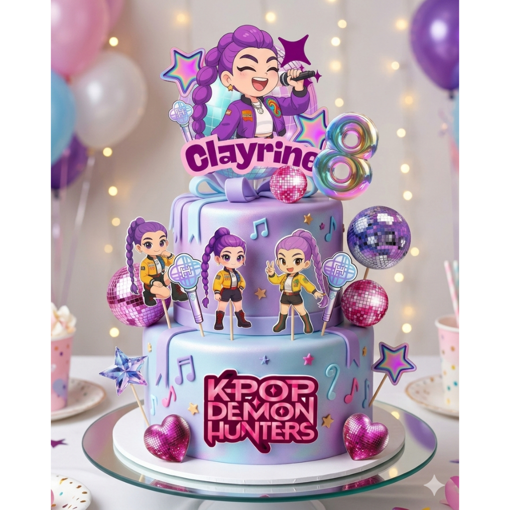 Topper KPop Demon Hunters // Hiasan Cake Demon Hunters KPoP // Hiasan Cake KPop Demon Hunters // Top