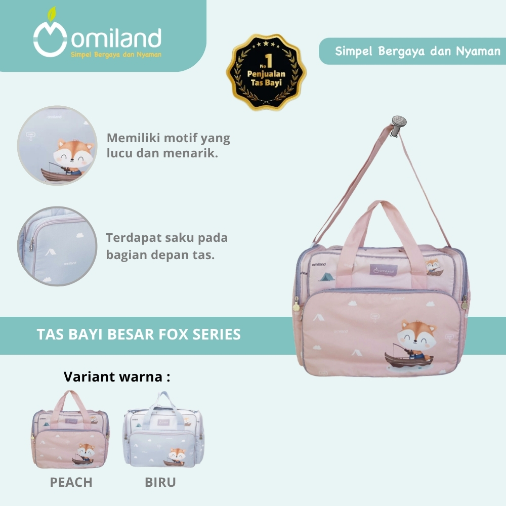 Omiland Tas Perlengkapan Bayi/Diaper Bag Ukuran Besar/Big Fox Series OT01051 OT01052