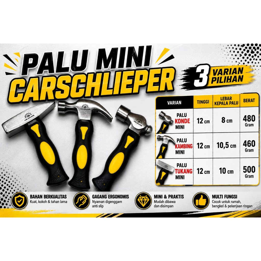 Carl Schlieper PALU KAMBING MINI, PALU KONDE MINI, PALU TUKANG MINI