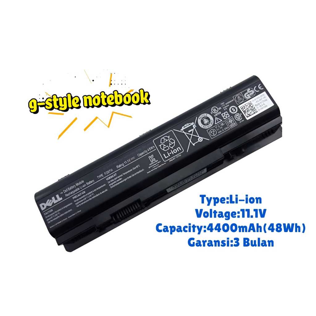 Baterai Laptop Dell A840 A860 (F287H) Original