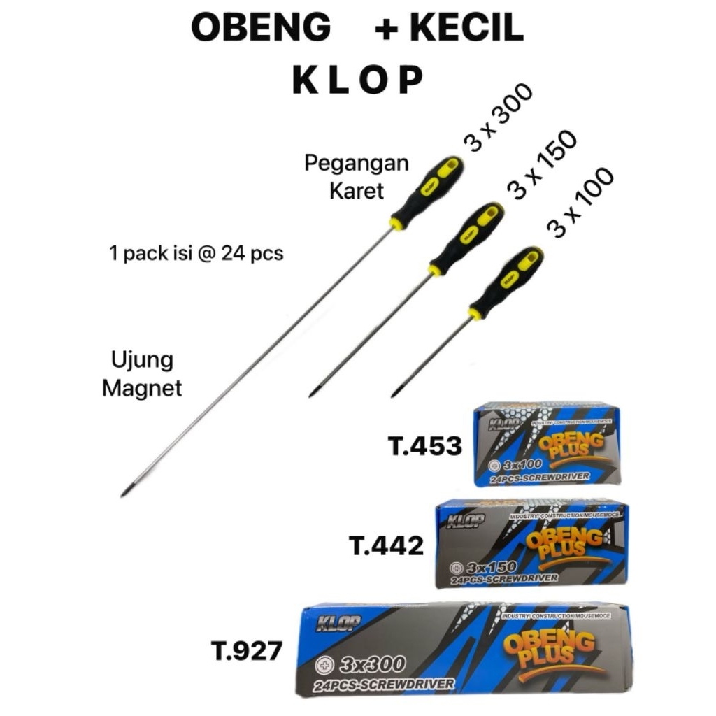 Drei Obeng Kembang (+) Ukuran 3X100 3x150 3x300