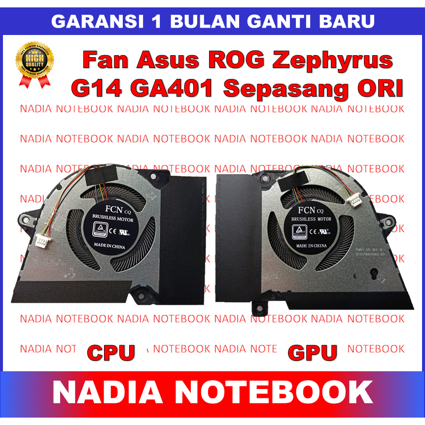 Fan Asus ROG Zephyrus G14 GA401 GA401Q GA401QC PAIR ORI