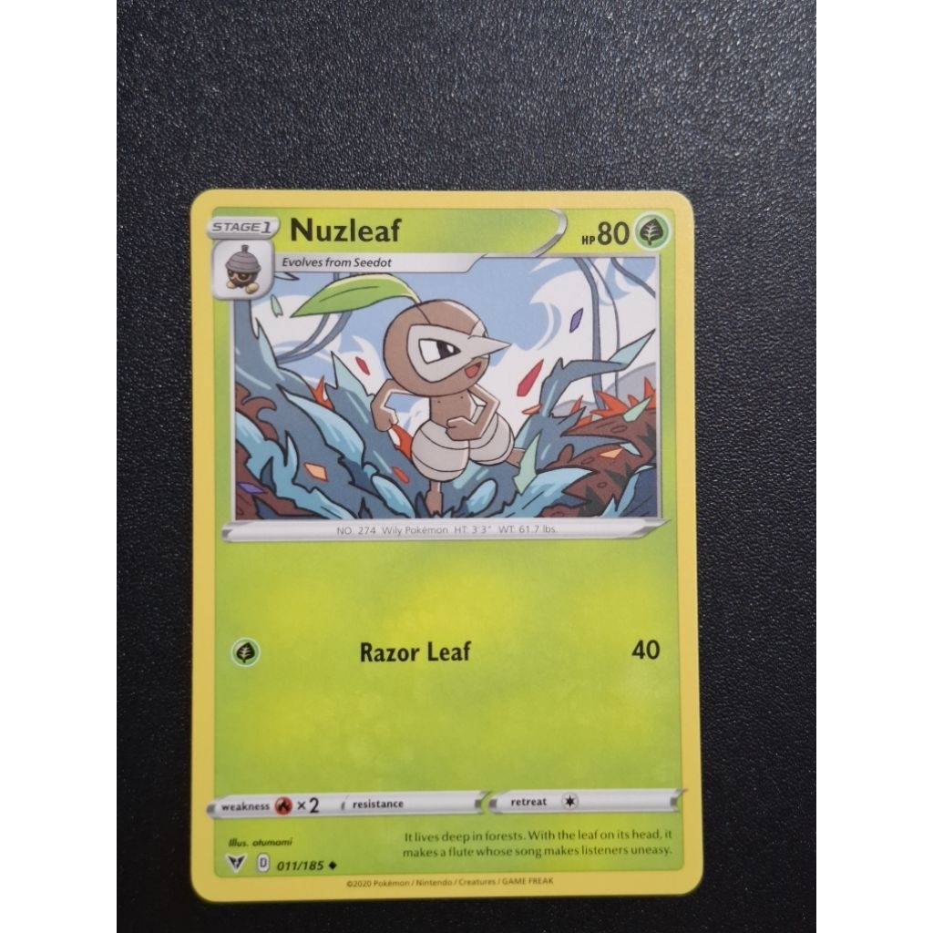 kartu pokemon original common nuzleaf 011/185
