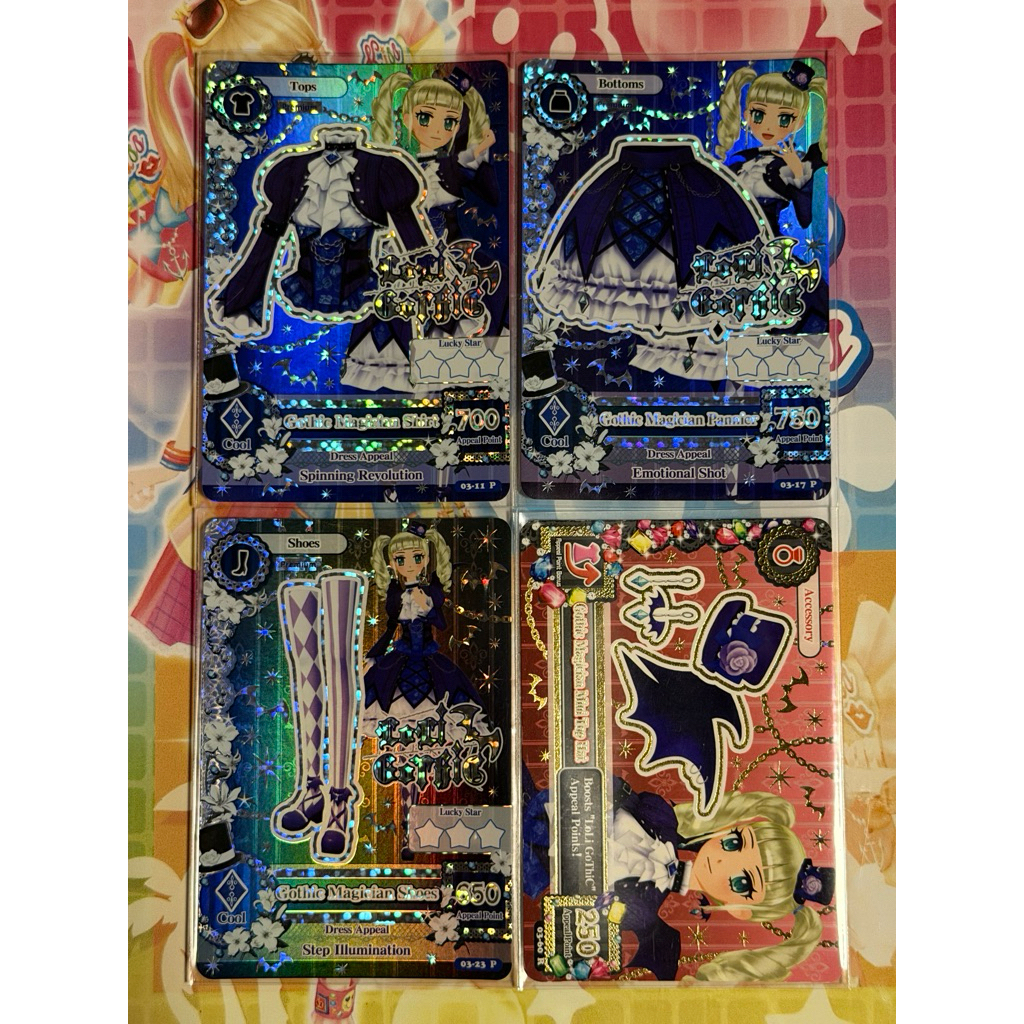 (Premium) Kartu Aikatsu Official Yurika Todo Loli Gothic Gothic Magician Coord Full Set perfect cond