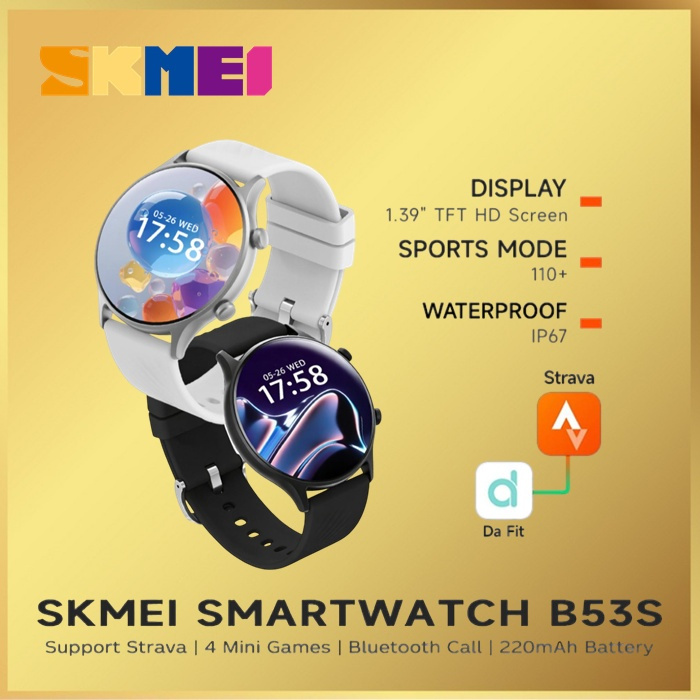 SKMEI B53S B 53S B53 S Smartwatch with Heart Rate Tracker Strava