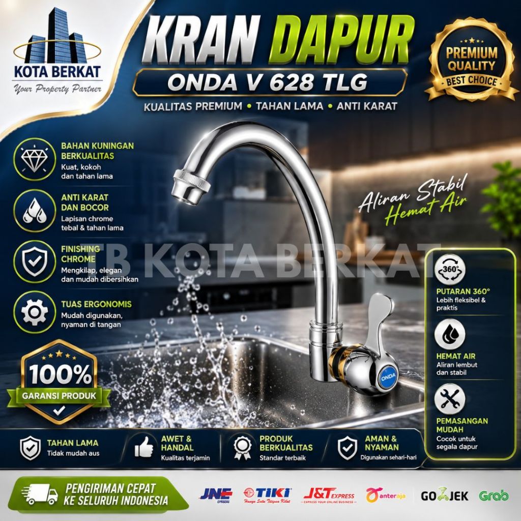 KRAN CUCI PIRING ONDA/ KRAN DAPUR ANGSA ONDA / KRAN CUCI PIRING