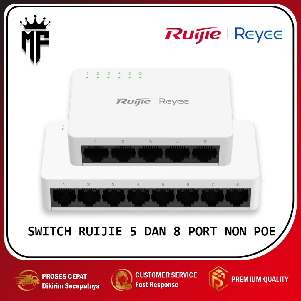 SWITCH RUIJIE 5 DAN 8 PORT NON POE ORIGINAL
