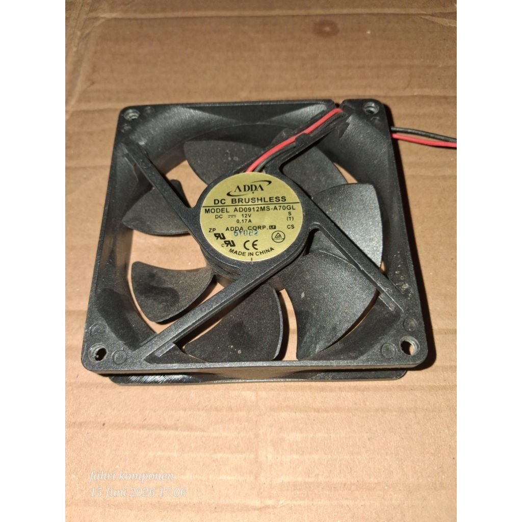 KIPAS FAN 9×9 12V 0.17A/0.20A KABEL 2PIN