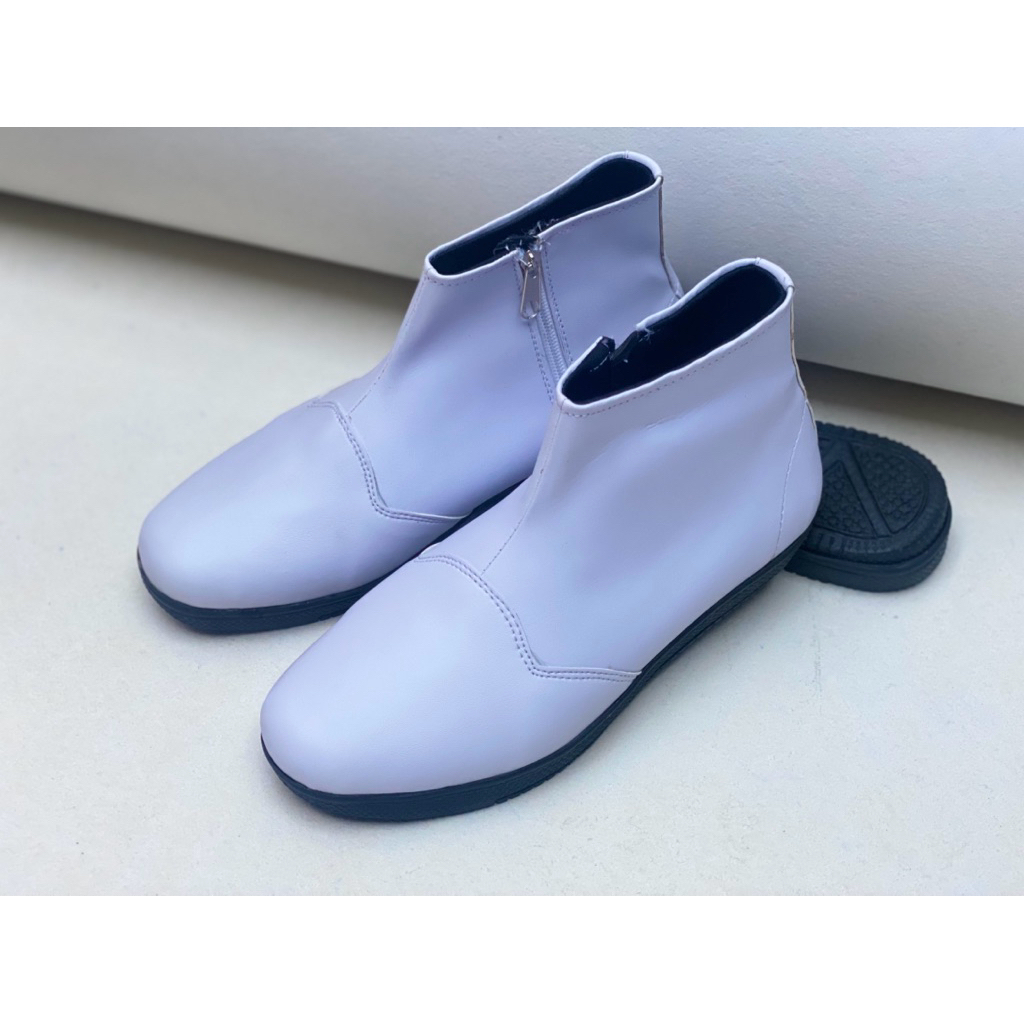 Sepatu Drumband Pasukan Marching Boot Putih Anak TK SD SMPsma