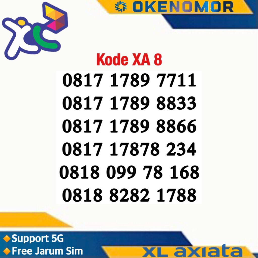 Nomor Cantik XL 8888 9999 168