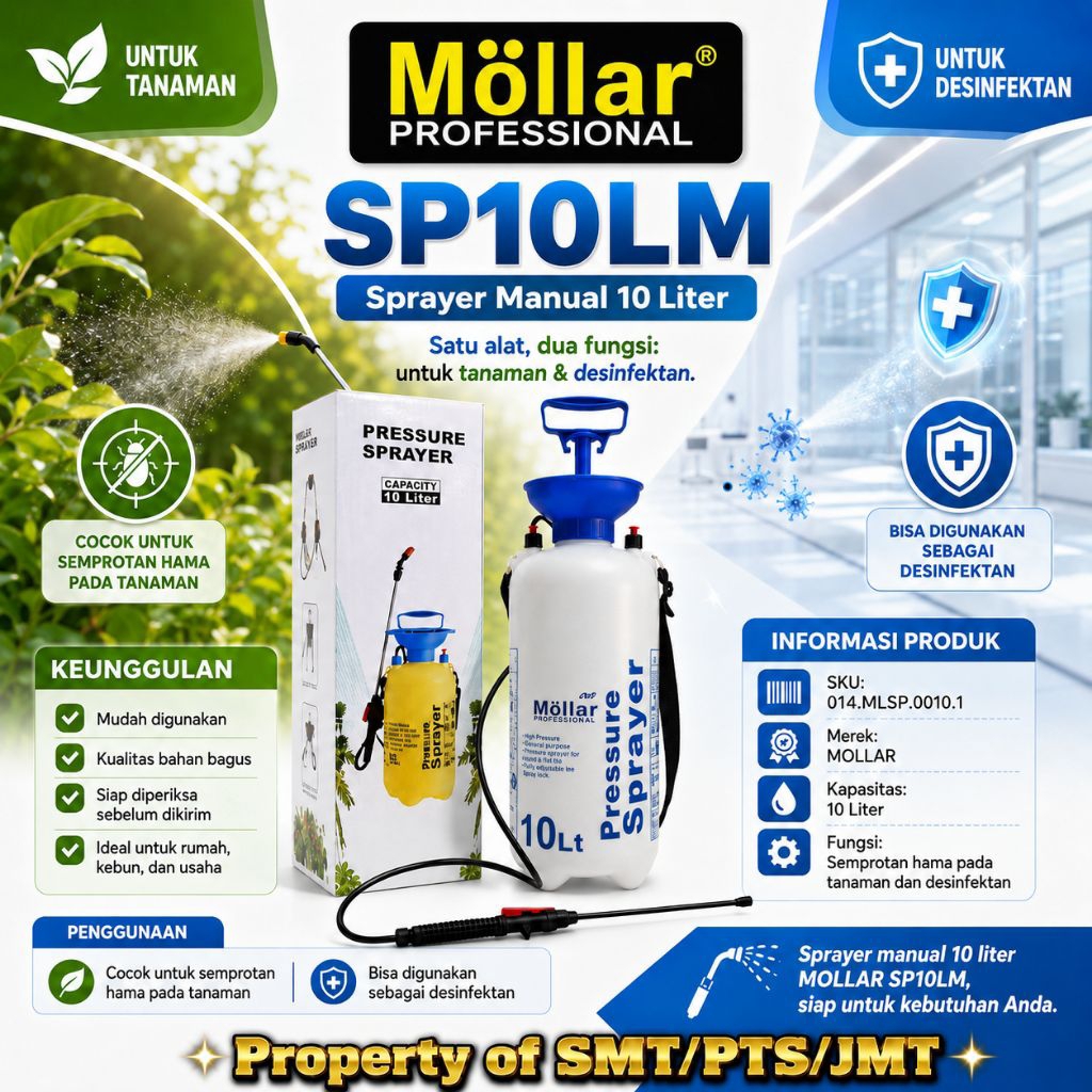 Sprayer Manual 10 Liter Mollar SP10LM 10Liter Semprotan Hama Desinfektan