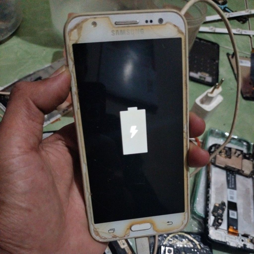 Lcd + frame samsung j500G original copotan nornal tested baca deskripsi