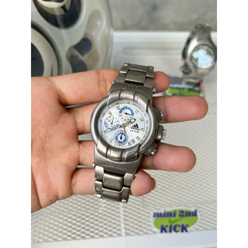 Rare Vtg Y2k ADIDAS CHRONO TITANIUM (ICS) Impact Cushioning System, jam adidas vintage