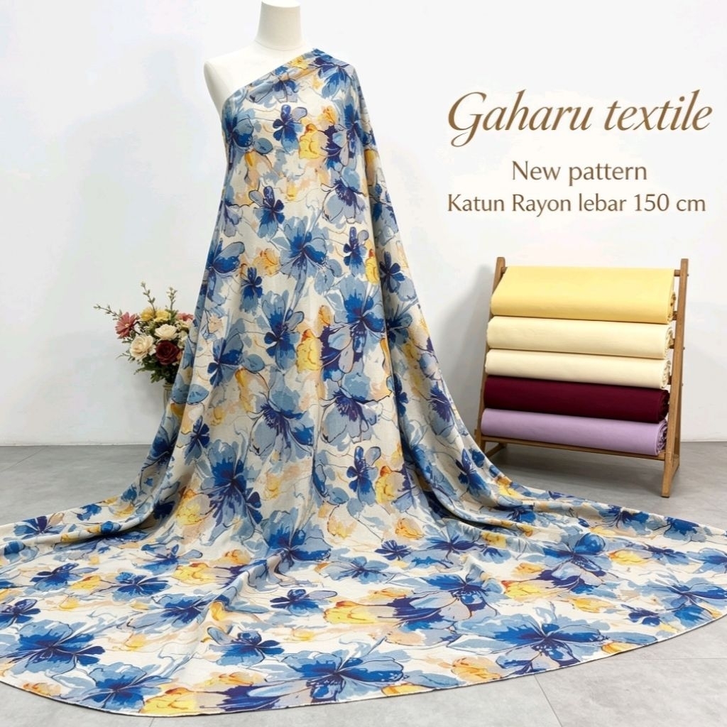 bahan katun rayon premium - katun rayon viscose - rayon motif - rayon meteran (BWL)
