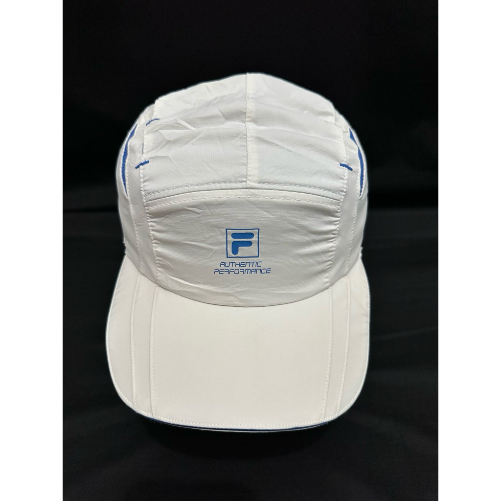 Topi Running FILA Authentic Performance Putih Original Lightweight Quick Dry Adjustable Unisex