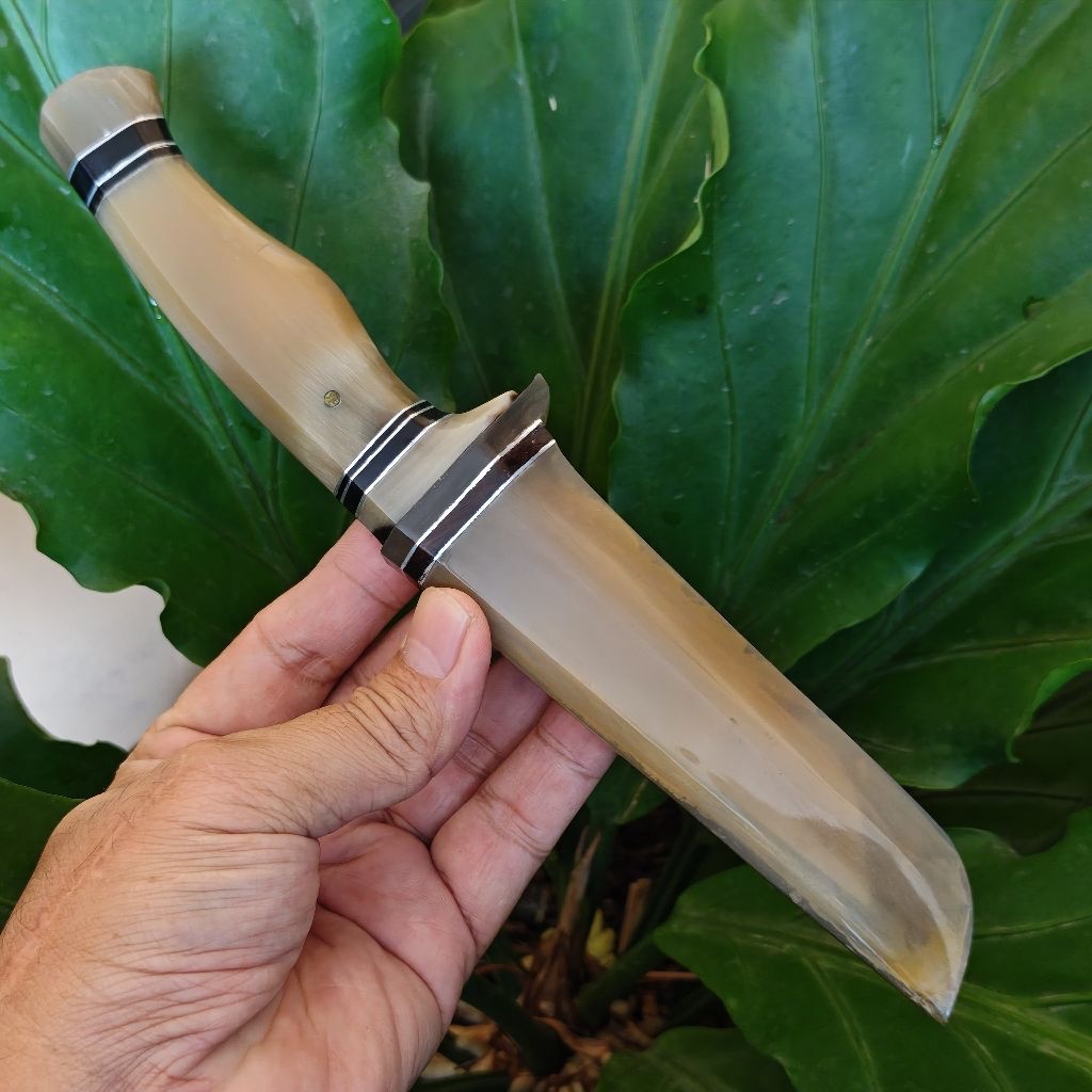 K110 Premium Handmade Full Tanduk Bule  Kitchen knife. Pisau dapur  dgn material  Bohler K110 yg sup