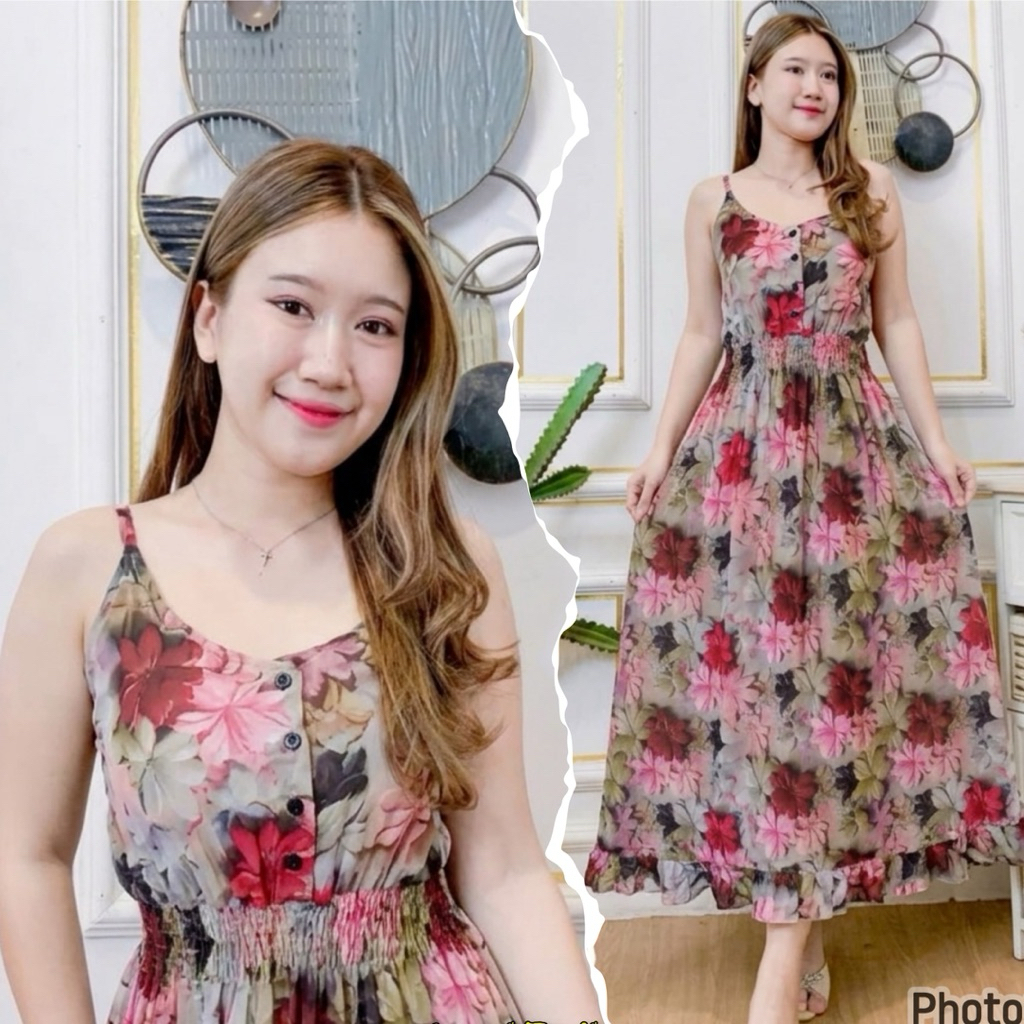 Daster Bali Arumi Dress//Daster Rayon Motif Panjang Busui Friendy