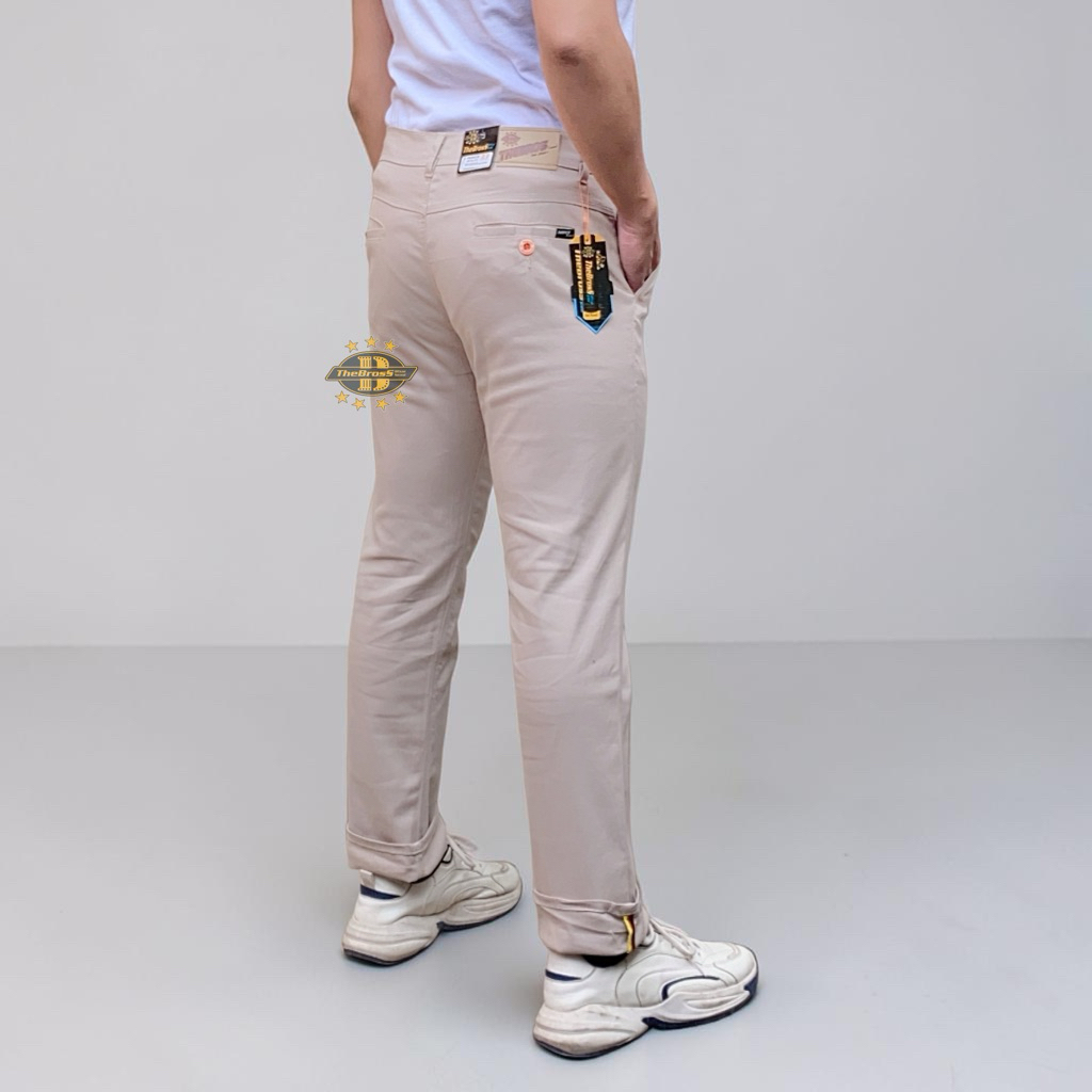 TheBrosSofficial - Celana Chinos Panjang Chino Reguler Fit Chino Slimfit Cotton Twill Stretch Kerja 