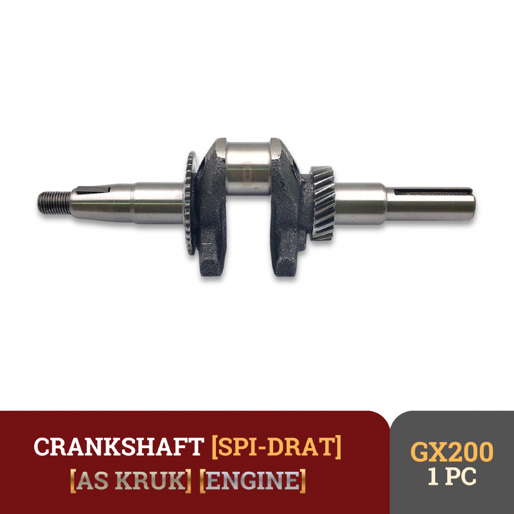 CRANKSHAFT GX200 DRAT SPI AS KRUK MESIN PENGGERAK GX200 6.5HP