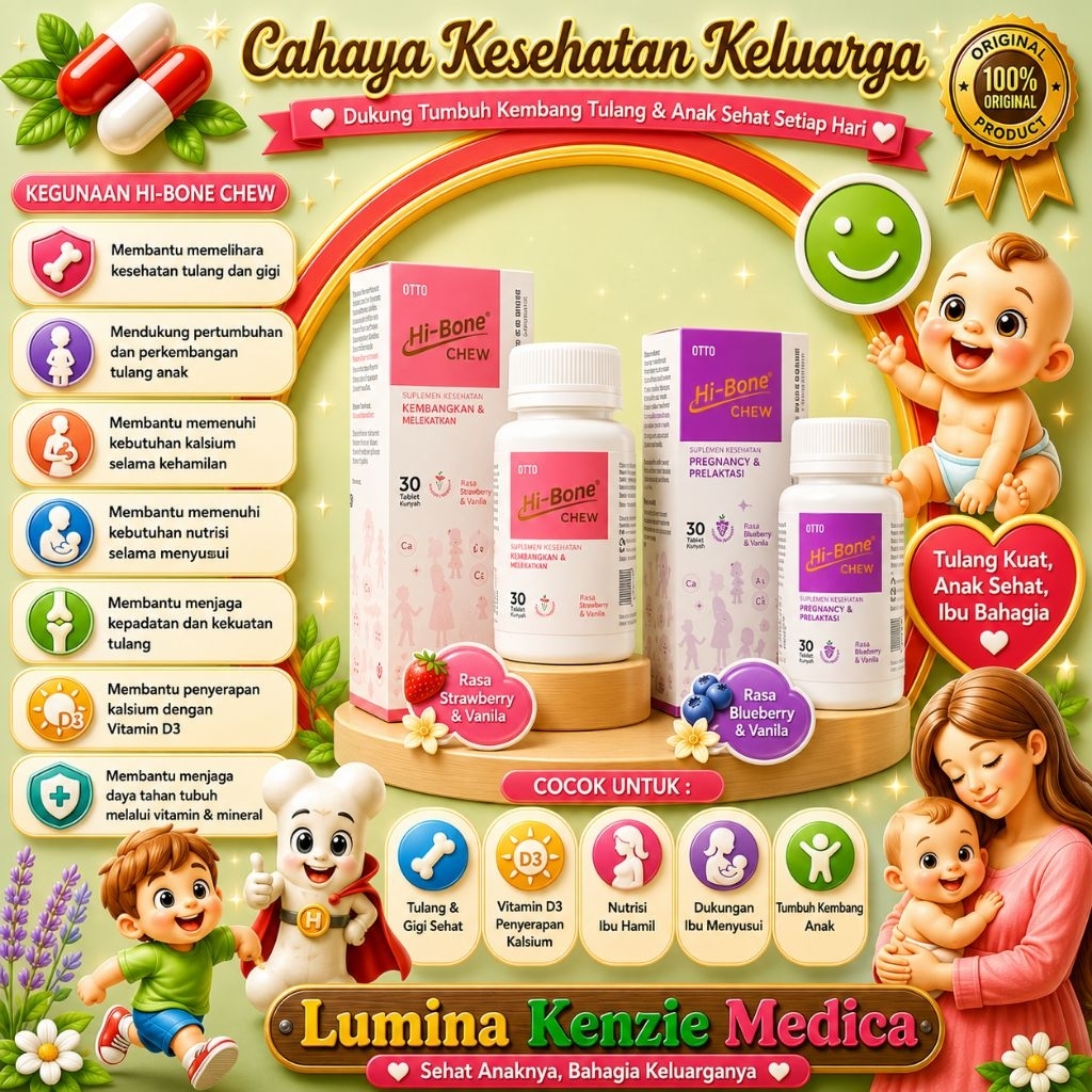 Hi-Bone Chewable 30 Tab - Cal untuk masa kehamilan dan menyusui