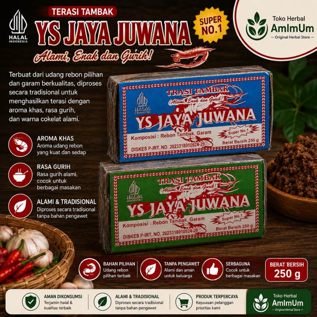 Terasi 250 Gram YS JAYA JUWANA / Terasi Jaya Juwana
