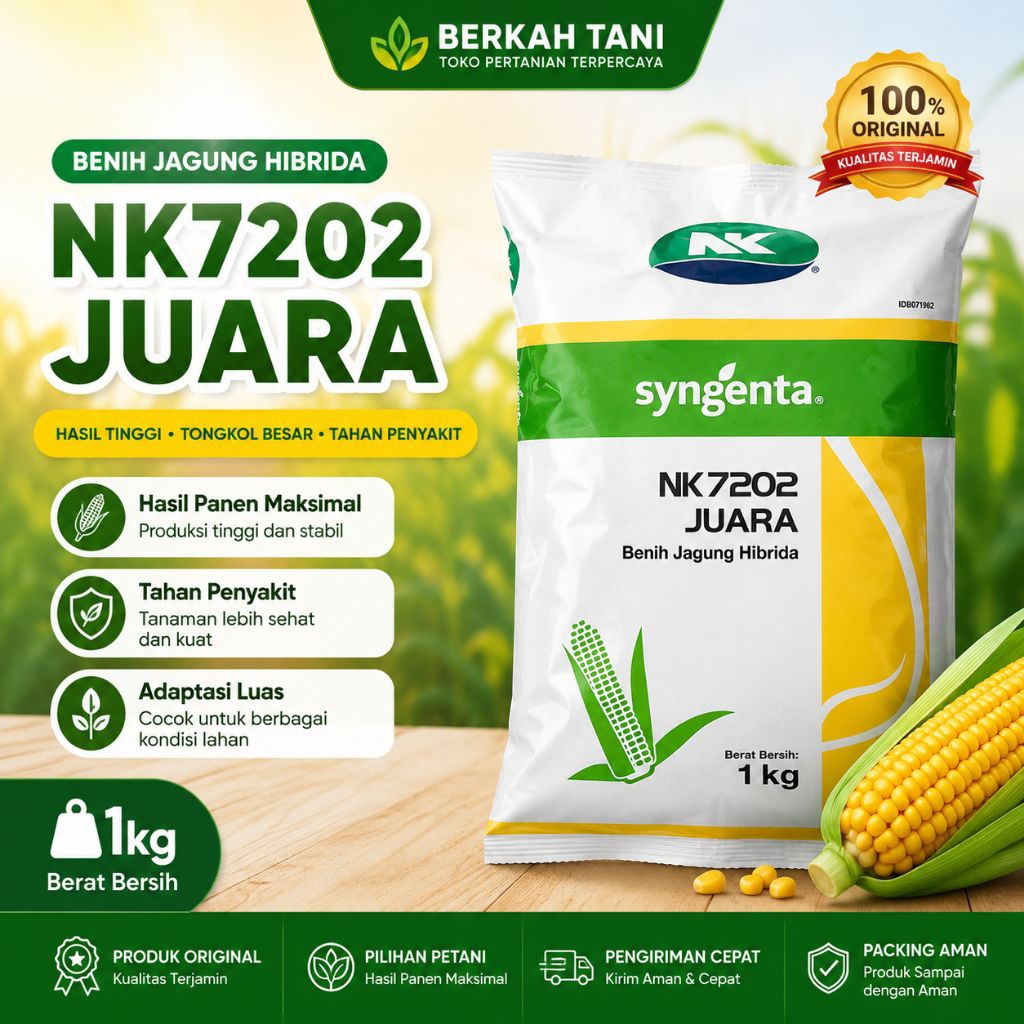 Benih Jagung NK7202 Juara / Bibit Jagung Hibrida Nk Juara Kemasan 1Kg