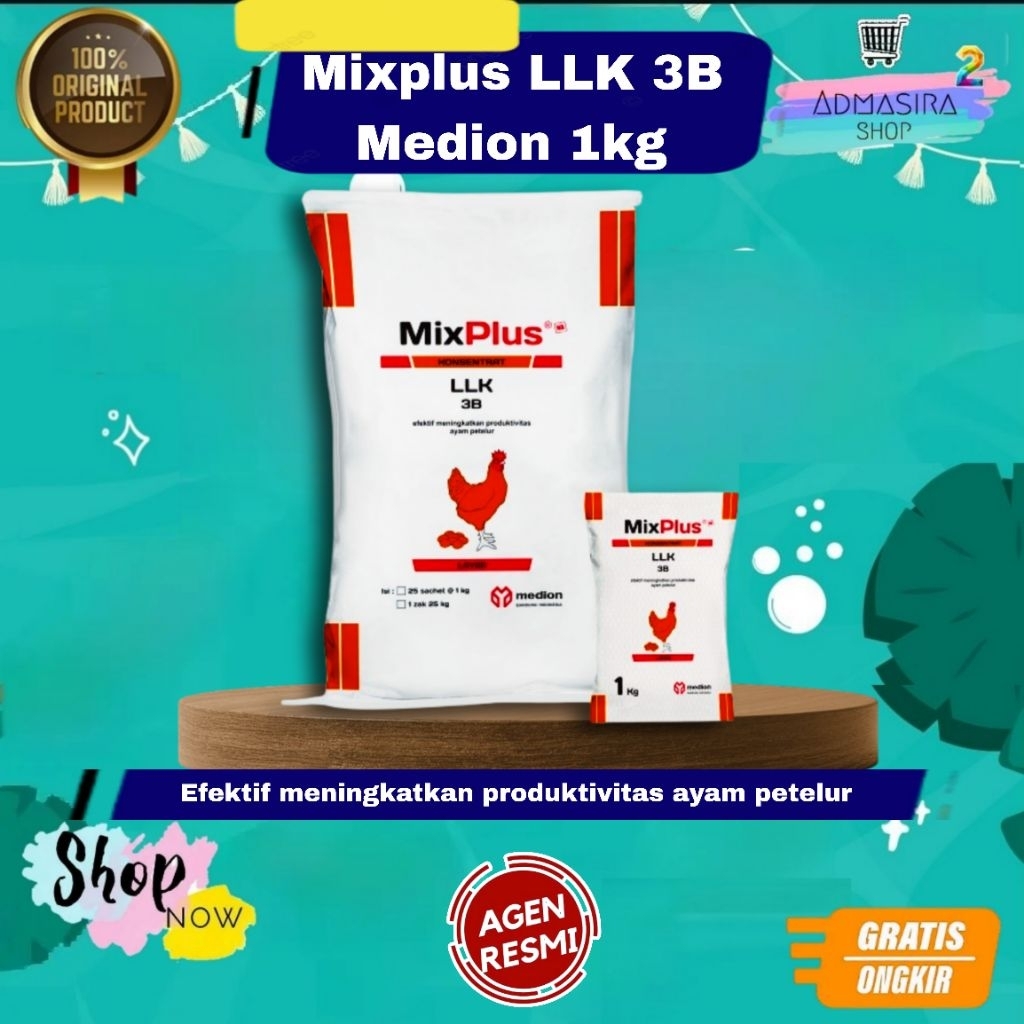 MIXPLUS Mix Plus LLK 3B 1kg Medion premix premiks meningkatkan produksi telur 1kg LLK3B